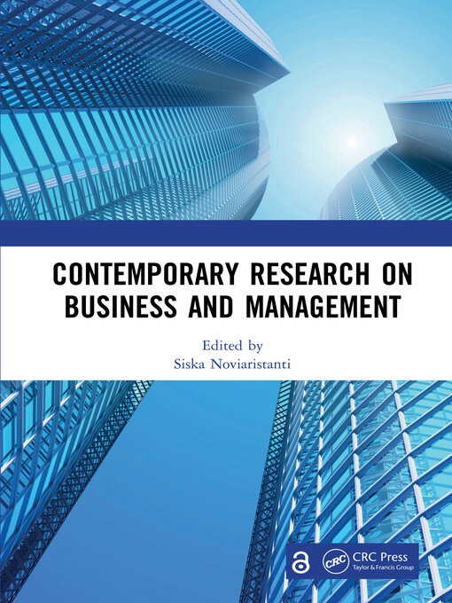 غلاف Contemporary Research on Business and Management